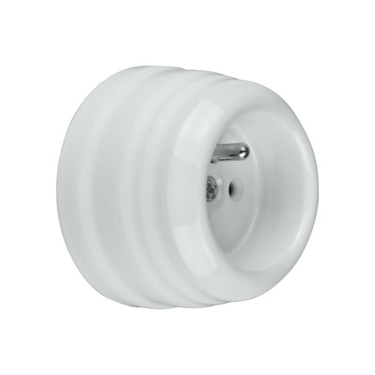 Porcelanowe gniazdo natynkowe, VINTAGE, białe