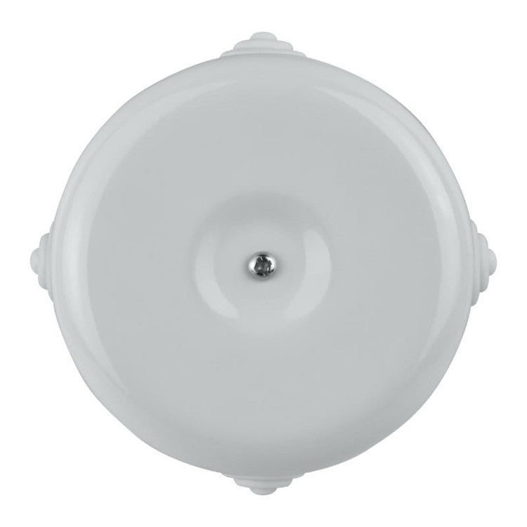 Porcelanowa puszka instalacyjna, natynkowa, VINTAGE, biała