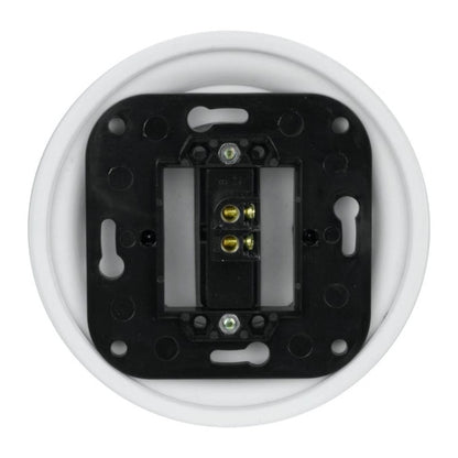 Porcelanowy włącznik klawiszowy pojedynczy, VINTAGE, biały