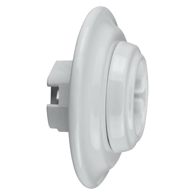 Porcelanowe Gniazdo Schuko, podtynkowe VINTAGE białe